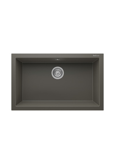Gordion 77 K013 Granit Evye 770x475 Mm Tek Göz Mutfak Evyesi - K013 Gordion 77 Gri Gri