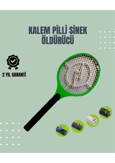 Pil İle Çalışan Elektrikli Sinek Öldürücü Elektronik Sineklik Üç Katmanlı Koruyucu Izgara Mh-hs0134-0907
