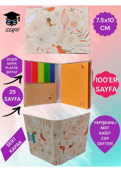 Yapışkanlı Not Kağıdı Cep Defteri Model Post-it Defteri Yapışkanlı Kağıt Seti İstanbul