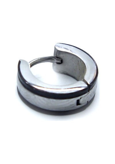FerizZ 316L Çelik Çift Renk 5mm Halka Küpe UNK-701 Beyaz