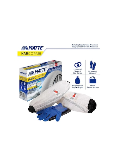 245/50/15 Medıum Size 62 Matte Oto Kar Çorabı Süper X