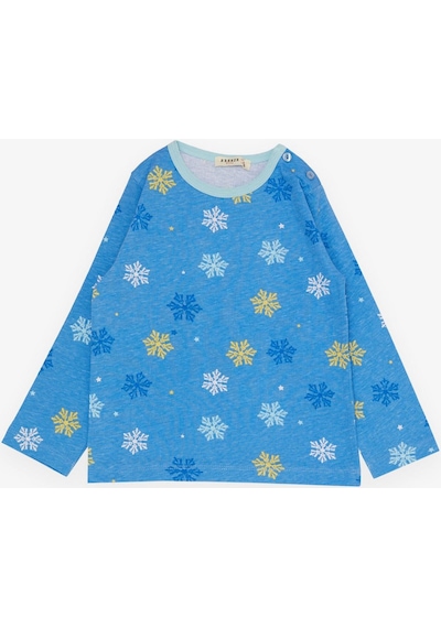 Breeze Kız Çocuk Pijama Takımı Kartanesi Desenli 1-3 Yaş, Mavi-mavi Mavi