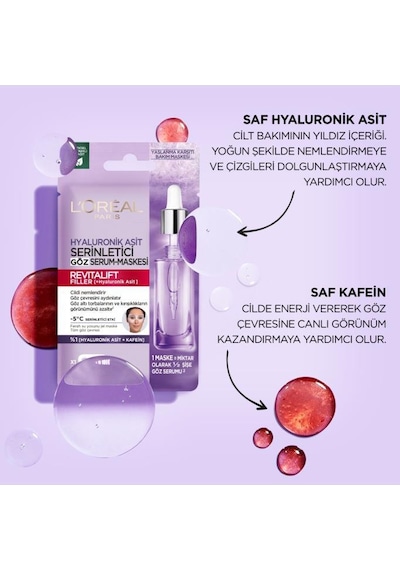 L'Oreal Paris Revitalift Filler Serinletici Göz Serum Maskesi 11 G