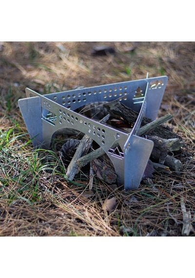 Kamp Ayısı Çelebi Bushcraft Jel Yakıtlı Osmanlı Ocağı Gri