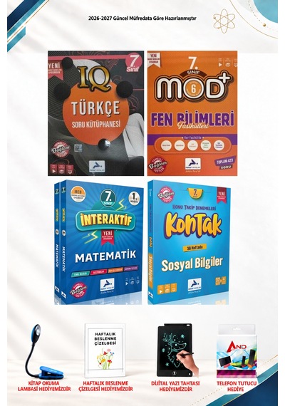 2026-2027 Paraf Yayınları 7. Sınıf 4 Kitap Seti - Türkçe, Fen Bilimleri Ve Diğer Dersler