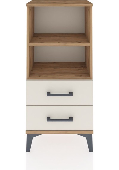Arges Komodin 2 Raflı 2 Çekmeceli 44x30x96 Çam-aytaşı Çam