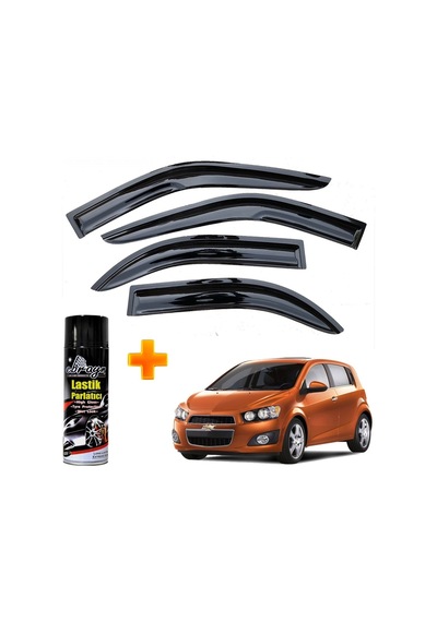 Chevrolet Aveo Mügen Cam Rüzgarlığı Hb 2012-2019 Arası 4 Lü Takım +500ml Lastik Parlatıcı