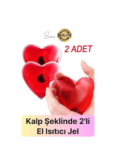 2 Adet Kalp Şeklinde El Sobası Isıtıcı Sihirli Jel Sıcak Isınmatik Sevgililer Günü Hediyelik Kış Cep