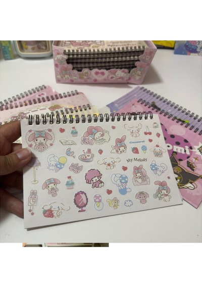Spiral Defterli My Melody Model Normal Ve Şeffaf Sticker Dergisi - My Melody Model 2 Spiral Defterli My Melody Model Normal Ve Şeffaf Sticker Dergisi - My Melody Model 2