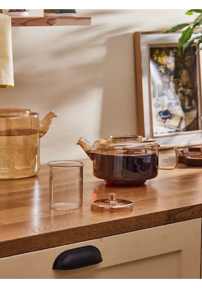 Karaca  Flat Borosilikat Cam Çaydanlık Amber