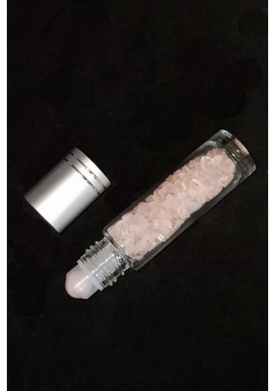 Pembe Kuvars Taşlı Esans Şişesi 118Pk
