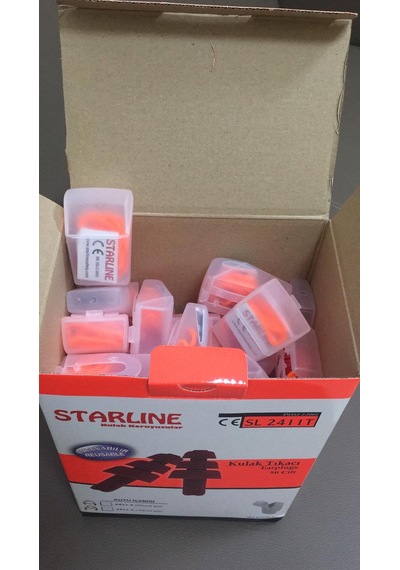 Starline 2411-t Yıkanabilir Tekstil İpli Kulak Tıkacı Kutulu - 5 Adet