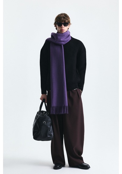 Vamos Oversize Basic Triko Kazak Siyah