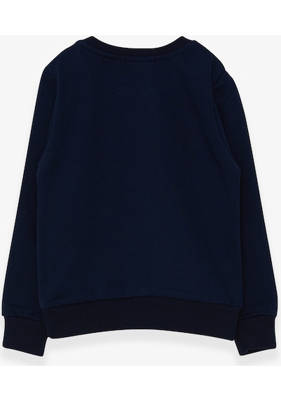 Breeze Erkek Çocuk Sweatshirt Yazı Baskılı 2-6 Yaş, Lacivert-lacivert Lacivert