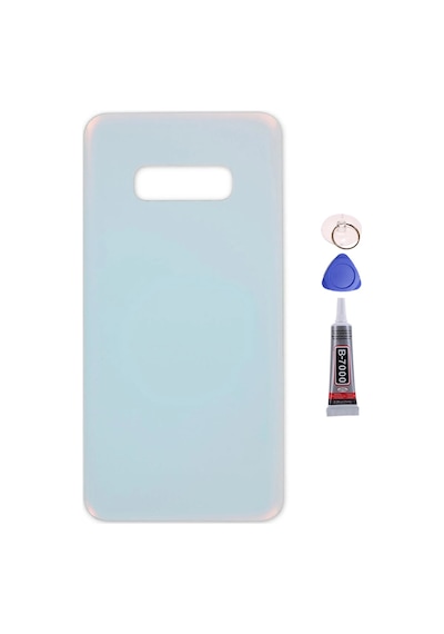 Samsung S10e Beyaz Uyumlu Arka Kapak Batarya Kapağı Pil Kapağı Yapışkan Ve Sökme Aparatıyla Beraber Full Set Beyaz