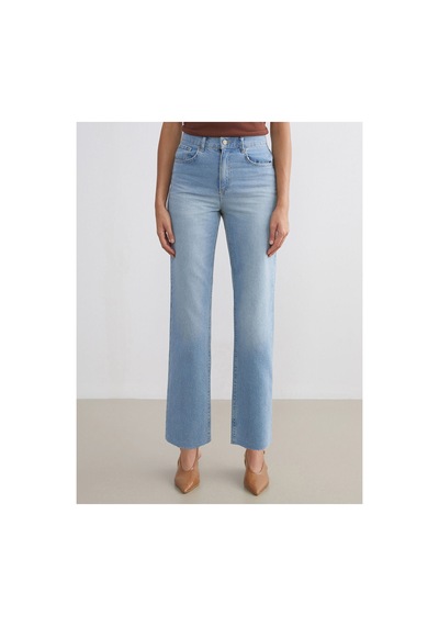 LC Waikiki Alıta Cıty Farkıyla Lcw Jeans İndigo Denim Düz Straight & Düz Normal Bel Düz Paça Kadın Jean Pantolo İndigo - 925401696 İndigo