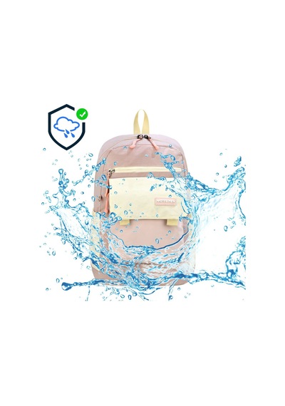 Gigi Luxe Su Geçirmez Ortopedik Çok Bölmeli Sırt Çantası Laptop Çantası Okul Çantası Pembe Pembe