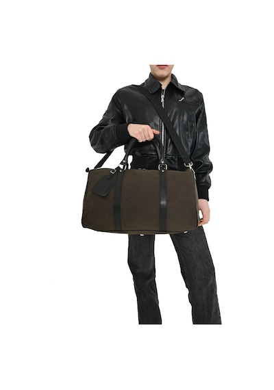 My Free Bag Gk Kanvas Unisex İş, Seyehat, Spor İçin El Çantası / Valizi Haki Siyah Haki - Siyah