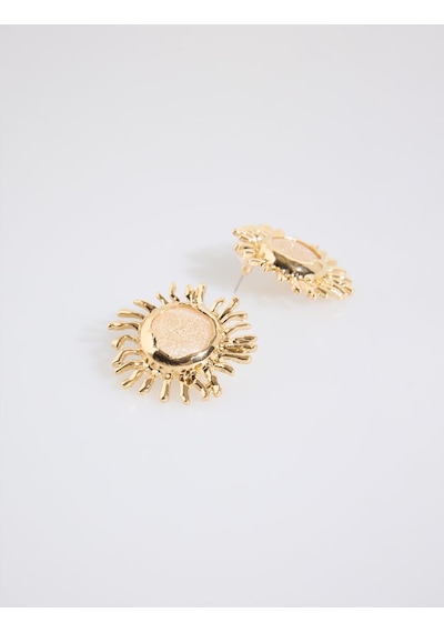 Jimmy Key Jimmy Key Taş Güneş Figürlü Parlak Zarif Küpe 6sw435696928