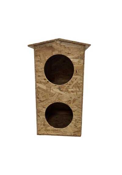 Reyo Kedi Evi Dış Ortam Uygun Ahşap Dublex Osb 66 x 39 x 32 CM CAT10