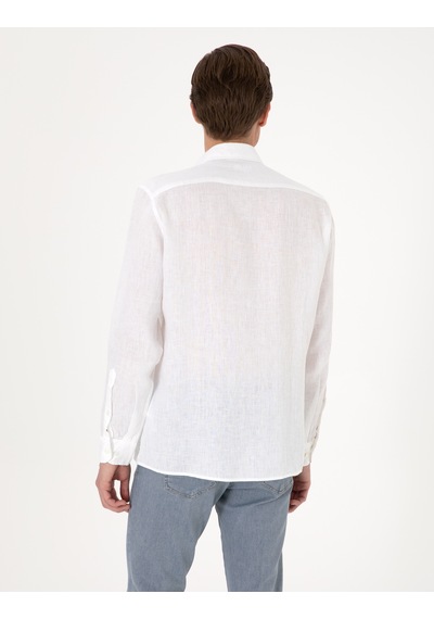 Pierre Cardin Erkek Beyaz Gömlek Desenli 50303293-vr013 Beyaz
