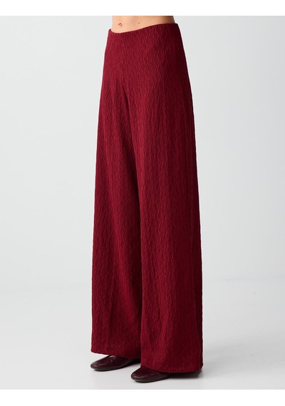 Jimmy Key Jimmy Key Bordo Beli Lastikli Normal Paça Normal Bel Örme Pantolon 6sw186692562