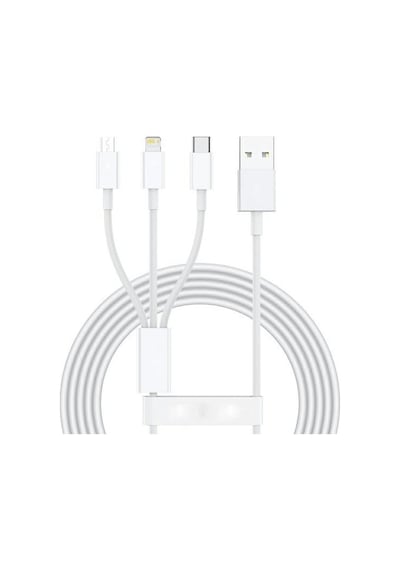 3ü1 Arada Usb Kablo. Şarj Kablosu, Çoklu Sarj Kablosu 3 Uçlu Type-c Uyumlu
