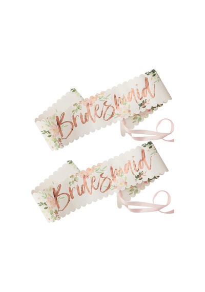 Çiçekli Bridesmaid Kuşakları - 2 Adet Tüm Yaşlar