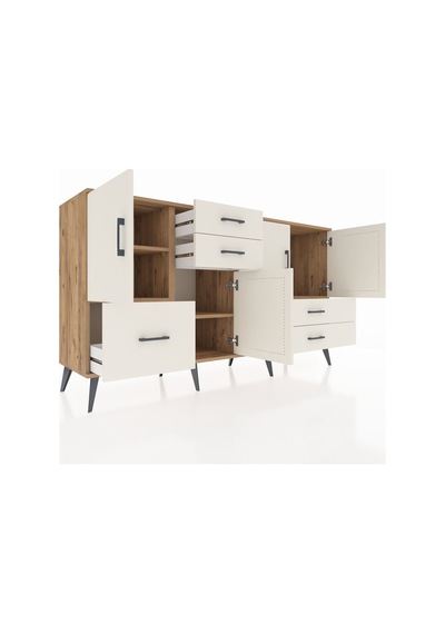 Hyperion Konsol 4 Raflı 5 Çekmeceli 4 Kapaklı 176x44x99 Çam-aytaş Çam-aytaşı Hyperion Konsol 4 Raflı 5 Çekmeceli 4 Kapaklı 176x44x99 Çam-aytaş Çam-aytaşı