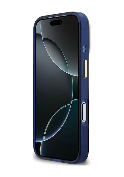 Apple iPhone 17 Pro Max Uyumlu Kılıf Guess Lisanslı Yazı Ve 4g Büyük Metal Logolu Tpu Kapak Mavi