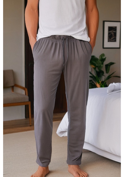 Elemge %100 Pamuk 2'li Süprem Erkek Pijama Altı Compact Penye Rahat Kalıp Cepli Ipli Terletmez Siyah - Gri Elemge %100 Pamuk 2'li Süprem Erkek Pijama Altı Compact Penye Rahat Kalıp Cepli Ipli Terletmez Siyah - Gri