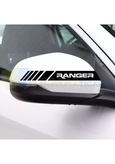 Ford Ranger Yan Dikiz Ayna Kapağı Şerit Oto Sticker Etiket 3Çift 20 X 2 Cm
