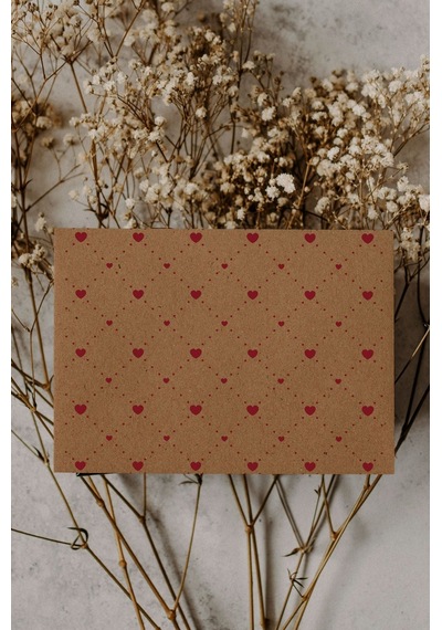 AkalBatu Pure Love Seri Hediye Not Kartı 8 x 10 CM 25'li - Kraft
