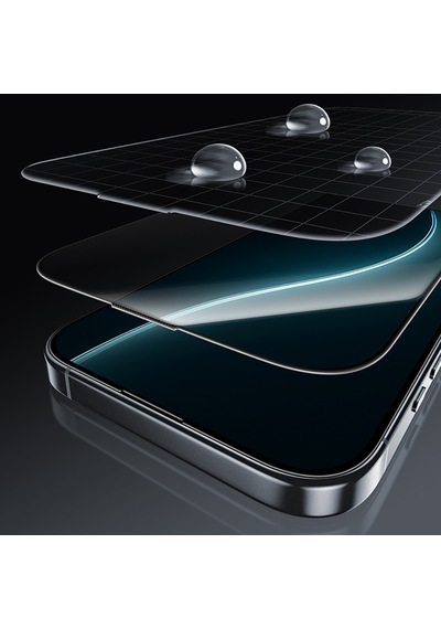 Apple Uyumlu iPhone 16 Pro Max Benks Glass Warrior Hd 0.3mm Kenarları Güçlendirilmiş Cam Ekran Koruyucu Aparatlı