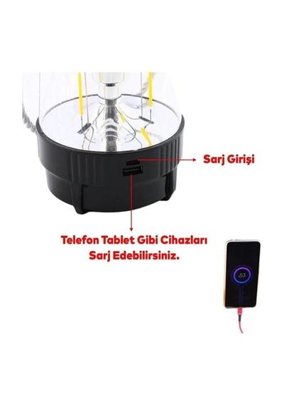 Go İthalat 3ın1 Dönebilen Disko Renkli - Fanus Fener Pilli - Powerbank 20w Hw-978b Çok Renkli