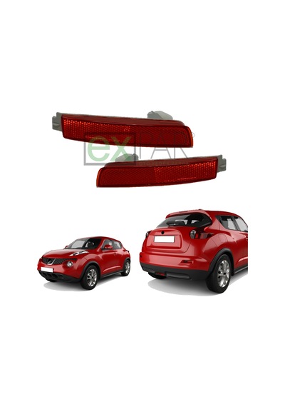 Nissan Juke Arka Tampon Reflektörü Takımı Sağ + Sol 2011 - 2014 Model Nissan Juke Kedi Gözü