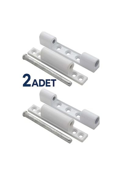Pvc Pimapen Kapı Menteşesi 95 Mm 2 Adet Vidaları ile Beraber Beyaz