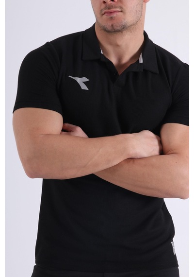Diadora Alto Kamp Polo T-Shirt Siyah