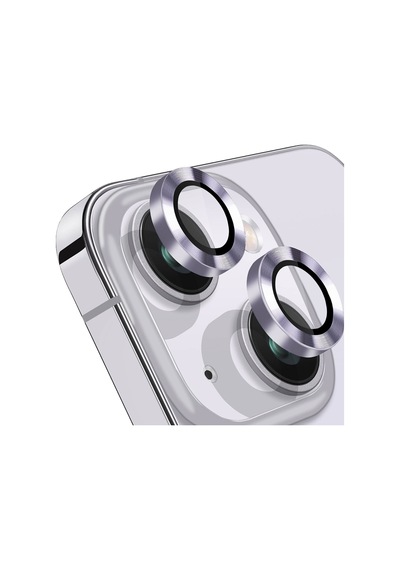 Apple Uyumlu iPhone 14 Plus Raze Metal Kamera Lens Koruyucu Mor