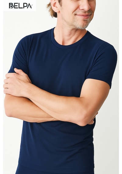 Belpa Ersa İç Giyim Modal Erkek Sıfır Yaka T-shirt 3'lü Lacivert