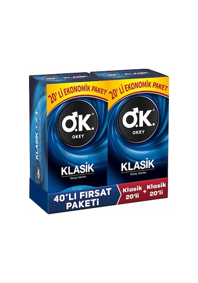 Okey Klasik Prezervatif 40'lı