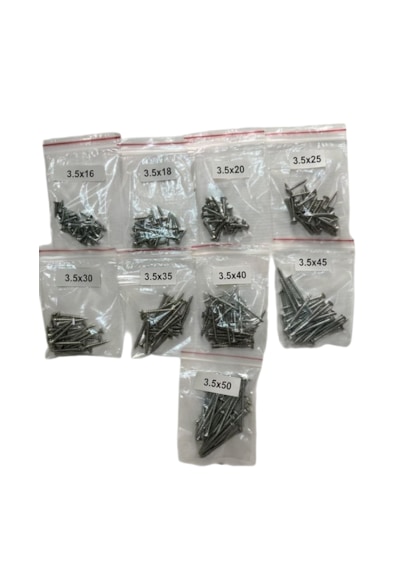 3,5 Mm Ev Montaj Seti Sunta Vida 3.5x16 3.5x18 3.5x20 3.5x25 3.5x30 3.5x35 3.5x40 3.5x45 3.5x50 3.5 MM