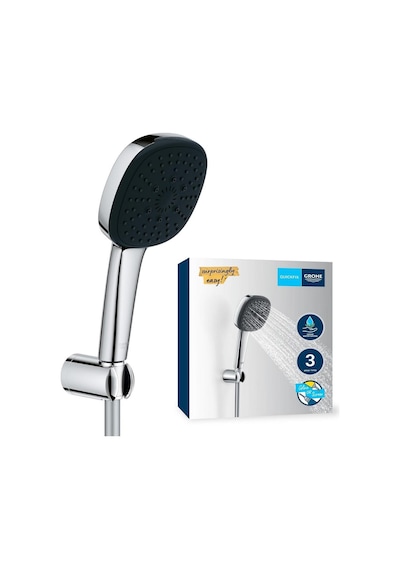 Grohe 110 El Duşu Seti, 110mm Kare 3 Akışlı 26176001 Gümüş