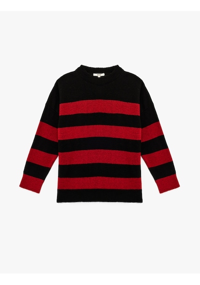 Koton Uzun Kollu Bisiklet Yaka Triko Oversize Kazak Kırmızı Çizgili 6wak90085ht Kırmızı Çizgili Koton Uzun Kollu Bisiklet Yaka Triko Oversize Kazak Kırmızı Çizgili 6wak90085ht Kırmızı Çizgili