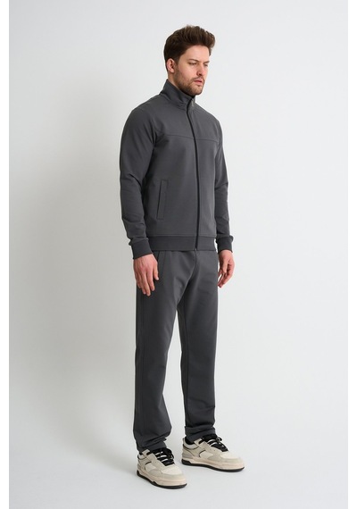 Shooter Sportswear Shooter Premium Rahat Kalıp Mevsimlik Yumuşak Dokulu Erkek Eşofman Takımı Gri