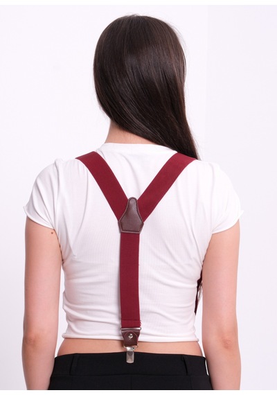 Cottonlab Bordo Kadın Pantolon Askısı