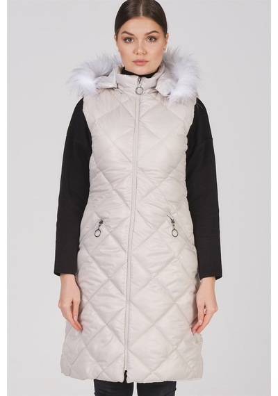 Z6717 Dewberry Bayan Yelek-krem Krem