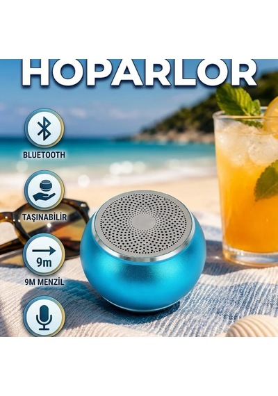 Mini Bluetooth Hoparlör 9m Menzil Dahili Mikrofonlu Taşınabilir Kompakt Tasarım