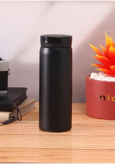 Minimo Mini Termos Paslanmaz Çelik Su Termos, Kaliteli Vakum Termos 200 Ml Siyah