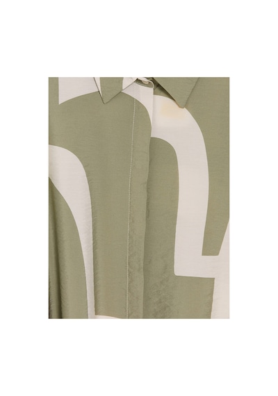 LC Waikiki Alıta Cıty Farkıyla Lcw Everyday Yeşil Desenli Kadın Gömlek Tunik Yesil - 931519599 Yesil